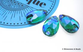 Arabesque Sew-On Teardrop Art 3230 Fern Green AB 12mm